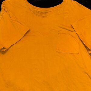 Time and Tru Women’s Yellow Short Sleeve Cropped Tee
